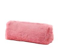 TGDGFKIAS Trousse à crayons de grande capacité, Lot de 2 trousses à crayons en peluche, portables, fournitures scolaires et de bureau(Deep Pink)