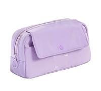 TGDGFKIAS Trousse à crayons de grande capacité, Lot de 2 trousses à crayons Simplicity for étudiants, couleur unie, for l'école(Purple)