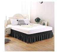 TGETBTTSR Jupe de lit à Volants 140x190 180x200 150x200 200x200 cm Cache-sommiers Robuste et élastique - Style Enveloppant - 30cm de Hauteur (Color : #4, Size : 180x200+30cm)