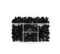 TGFCRUH Boulons de Carénage Motos Compatible avec pour Ninja pour ZX-10R 2008-2010 Accessoires Moto Kit Boulons Carénage en Aluminium Vis Capot Clips De Carénage(Black)