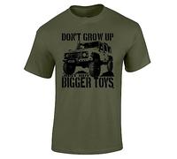 TGFKLP Don't Grow Up Just Buy Bigger Toys Men T-T-Shirts à Manches Courtes Funny 4X4 Off Road Mudding Men's Cotton O Neck TT-Shirts à Manches Courtes(Large)