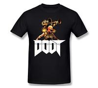 TGFKLP Doot Men's T-T-Shirts à Manches Courtes 100% Cotton Pattern Short Summer Sleeve Doom Eternal Casual TT-Shirts à Manches Courtes Funny Loose(XX-Large)