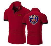 TGFQINAM Polos Confortables pour Hommes pour Scania T-Shirt Uni T-Shirt Respirant Vêtements Collision Couleur Col Streetwear Graphique Demi-Manches Actif-Wine Red||XXL