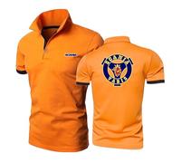 TGFQINAM Polos Confortables pour Hommes pour Scania T-Shirt Uni T-Shirt Respirant Vêtements Collision Couleur Col Streetwear Graphique Demi-Manches Actif-Orange||XXL