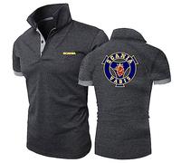 TGFQINAM Polos Confortables pour Hommes pour Scania T-Shirt Uni T-Shirt Respirant Vêtements Collision Couleur Col Streetwear Graphique Demi-Manches Actif-Dark Gray||M