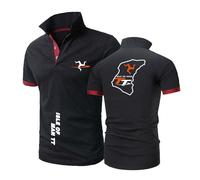 TGFQINAM Polos Imprimés pour Hommes pour I.s.l.e of M.a.n T..T T-Shirts De Tennis À Manches Courtes Et Col Vêtements À Séchage Rapide T-Shirts De Fitness -HeiS+HongS||m