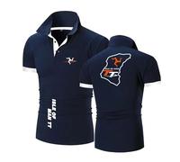 TGFQINAM Polos Imprimés pour Hommes pour I.s.l.e of M.a.n T..T T-Shirts De Tennis À Manches Courtes Et Col Vêtements À Séchage Rapide T-Shirts De Fitness -SLanS+BaiS||x_l