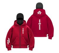 TGFQINAM Sweat À Capuche Patchwork Homme Coupe Vent Confortable Idéal pour Les Fils A.na.rc.h.y S.on.s-HongS||XX_l