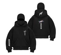 TGFQINAM Sweats À Capuche Cagoule Hommes Vêtements D'extérieur Décontractés Hauts pour M.V Imprimés Veste Patchwork avec Poches De Sport-HeiS||s