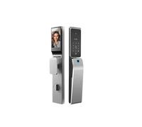 TGHDMD Serrure intelligente étanche avec reconnaissance faciale 3D, application Tuya, empreinte digitale, télécommande, interphone vidéo, multilingue, antivol avec clé mécanique