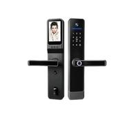 TGHDMD Tuya Wi-Fi Caméra Vidéo Interphone Verrouillage Application Déverrouillage à Distance Numérique Électronique Biométrique Étanche Avec Écran Verrouillage Intelligent(E908pro 6068)