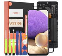 TGHongKy Ecran pour Samsung Galaxy A32 5G A326B Complet Écran Remplacement Tactile Digitizer Assembly pour Samsung Galaxy A32 5G LCD avec Kit De Réparation（Noir avec Cadre,5G