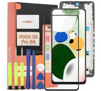 TGHongKy Écran pour Xiaomi POCO X5 Pro 5G Ecran Tactile LCD Remplacement pour Xiaomi POCO X5 Pro 5G Ecran Complet Assemblé Digitizer avec Outils de Réparation（Noir avec Cadre