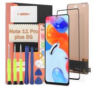 TGHongKy Écran pour Xiaomi Redmi Note 11 Pro Plus 5G Ecran Tactile LCD Remplacement pour Xiaomi Redmi Note 11 Pro+ 5G Ecran Complet Assemblé Digitizer avec Outils de Réparation (Noir)