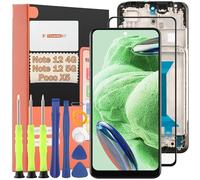 TGHongKy Écran pour Xiaomi Redmi Note 12 4G/5G Ecran Tactile LCD Remplacement pour Xiaomi Poco X5 Ecran Complet Assemblé Digitizer avec Outils de Réparation（Noir avec Cadre