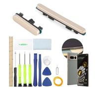 TGHongKy pour Google Pixel 7 Pro Kit Bouton D'allumage Power on Off + Bouton ContrôleVolume Side Keys pour Google Pixel 7 Pro Kit de Touches Extérieures Latérales (Brun Clair avec Outils)
