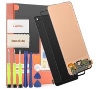 TGHongKy pour Oppo Reno 8 Lite CPH2343 Ecran Complet Écran Remplacement Tactile Digitizer Assembly pour Oppo Reno 8 Lite LCD avec Kit De Réparation (Noir avec Cadre)