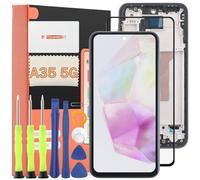 TGHongKy pour Samsung Galaxy A35 5G A356 Ecran Complet Écran Remplacement Tactile Digitizer Assembly pour Samsung Galaxy A35 5G LCD avec Kit De Réparation（Noir avec Cadre