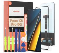TGHongKy pour Xiaomi Poco X6 Pro 5G Ecran Complet Écran Remplacement Tactile Digitizer Assembly pour Xiaomi Poco X6 Pro 5G LCD avec Kit De Réparation（Noir
