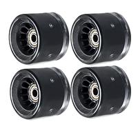 TGHY 4 LED Roues de Skateboard Roues de Skate avec Roulements 60mm Roue de Skateboard Longboard Wheels Cruiser Roues Street Roller Skate Wheels Quad Skateboard Wheels 60X45mm 90A,Noir