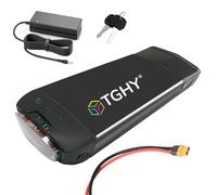 TGHY Batterie Lithium-ION 36 V 10 Ah 12 Ah 15 Ah 17,5 Ah pour Porte-Bagages arrière de vélo électrique, 48 V 10 Ah 12 Ah 14 Ah avec Chargeur et Porte-Bagages pour Moteur 0-700 W.,36v10ah
