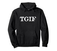 TGIF Fun Friday Night Bold Statement Distressed pour Hommes et Femmes Sweat à Capuche