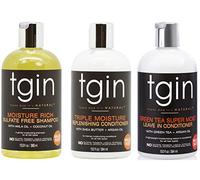 TGIN Shampooing riche en sulfites, revitalisant triple hydratant et revitalisant sans thé au thé vert