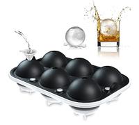 TGJOR Moule à boules de glace pour glaçons 6,3 cm Grand bac à glaçons avec couvercle en silicone et entonnoir rond en silicone pour whisky, cocktail ou boissons maison