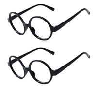 TGKEAIY 2 Paires Lunettes Rondes Rétro, Sorcier Accessoire de magicien, Lunettes à Monture ronde, pour Halloween, Noël, Déguisements, Accessoires de Cosplay