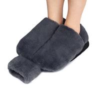 Tgkoddo Chauffe Pied, 2L Bouillottes Peluche Non électrique, Chaufferette Pieds Reutilisable Lavable et Amovible, 36x30cm Chausson Chauffant pour Les Pieds, Convient aux Femme Homme (Gris)