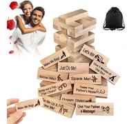 TGKYK Jeux Coquins pour Couples, 48 pièces Jenga-Sexy avec Sac en Velours, Lust Tower Blocks, Blocs coquins Jeu Coquin Couple avec Questions et Défis Action ou vérité pour Couples Adultes (Anglais)