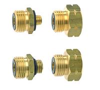 TGO Jeu de 4 adaptateurs pour le branchement de détendeurs sur robinets de gaz européens