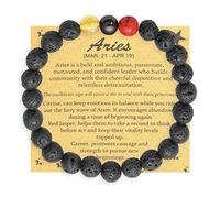 TGOLM Bracelet spirituel avec perles de cristal du zodiaque pour femme, bijou horoscope, cadeau d'anniversaire, S, pierre, sans pierre précieuse