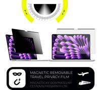 TGP pour MacBook Air 13.6" M4/M3/M2 A2681 - filtre anti-regards magnétique amovible