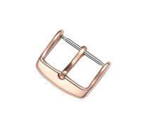 TGPGZHZFNA Boucle de bracelet de montre en métal 10 12 14 16 18 20 22 24 mm, bracelet de montre en argent, noir, or, fermoir en acier inoxydable, accessoires Fermoir de montre(Rose Gold,16mm)