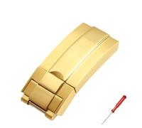TGPGZHZFNA Boucle déployante 16 mm for montre for Rolex Daytona Datejust Water Ghost Yacht Submariner, en acier inoxydable, for hommes et femmes Fermoir de montre(16mm-Gold)