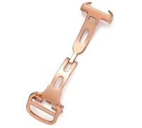 TGPGZHZFNA Boucle déployante en acier inoxydable for bracelet en cuir, 12, 14, 16, 18, 20 mm, universelle, for femme et homme, accessoire de montre Fermoir de montre(Rose Gold,18mm)