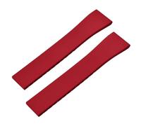 TGPGZHZFNA Bracelet de montre en caoutchouc 16 mm, 18 mm, 19 mm, 20 mm, 21 mm, 22 mm, FKM CTS, boucle papillon for dégagement rapide, argent, for découper sur mesure Fermoir de montre(Red No Buckle,18