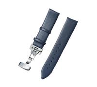 TGPGZHZFNA Bracelet de montre en cuir 18 mm, 20, 22 avec bracelet décontracté acier inoxydable for hommes et femmes bracelet de montre(Blu,22mm)
