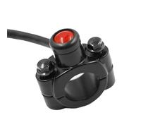 TGPGZHZFNA Interrupteur de guidon moto 22 mm 7/8", klaxon, phare, stroboscope, bouton-poussoir momentané, accessoires Interrupteur de commande de moto(Rosso)