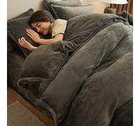 TGPOLI Parure De Lit en Peluche,Drap Housse 70x140 Enfant,Ensemble De Housse De Couette Polaire, Literie en Velours, Double Housse De Couette Cadeau De NoëL