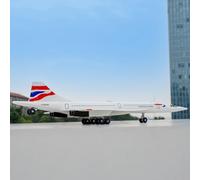 TGRCM-CZ 1/168 Concorde Supersonic Airliner Modèle Avion Jouet en alliage de zinc Voiture avec sons et lumières pour collectionneurs et enfants 3 ans Cadeau d'anniversaire