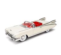 TGRCM-CZ 1/24 Cadillac Eldorado Biarritz Série Modèle de Voiture en Alliage de Zinc, Véhicules à Prélever avec Son et Lumière pour Collectionneurs et Enfants de 3 Ans d'Anniversaire (Blanc)