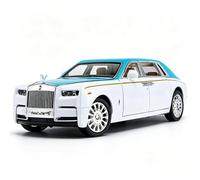 TGRCM-CZ 1:24 Rolls-Royce Phantom Model Car, jouet à tirer en alliage de zinc moulé sous pression avec son et lumière pour enfants, garçons et filles, cadeau (bleu)