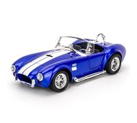 TGRCM-CZ 1/24 Shelby Cobra 427 Modèle de voiture en alliage de zinc avec son et lumière pour collectionneurs et enfants de 3 ans - Cadeau d'anniversaire (bleu)