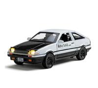 TGRCM-CZ 1/32 Toyota AE86 Initial D Modèle de voiture, Alliage de zinc Voiture jouet à rétraction avec Son et Lumière pour Enfants Garçon Fille Cadeau (Noir)