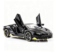 TGRCM-CZ Compatible avec le modèle Lamborghini LP770 1:32 avec son et lumière pour enfants garçons et filles, corps en métal, porte ouverte, noir
