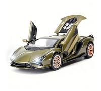 TGRCM-CZ Échelle 1/32 Lamborghini SI FKP37, jouet voiture son lumière, alliage zinc, cadeau (vert armée)