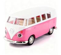 TGRCM-CZ Modèle de voiture de moulage de bus à l'échelle 1/36, jouet en alliage de zinc pour enfants, véhicules à tirer vers l'arrière pour tout-petits, enfants, garçons et filles (rose)