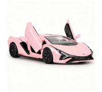 TGRCM-CZ Modèle de Voiture Lamborghini Sián FKP37 en Alliage de Zinc, Jouet de Voiture à Traction Arrière à l'échelle 1/36 pour Tout-Petits, Enfants, Garçons, Filles - Cadeau (Rose)